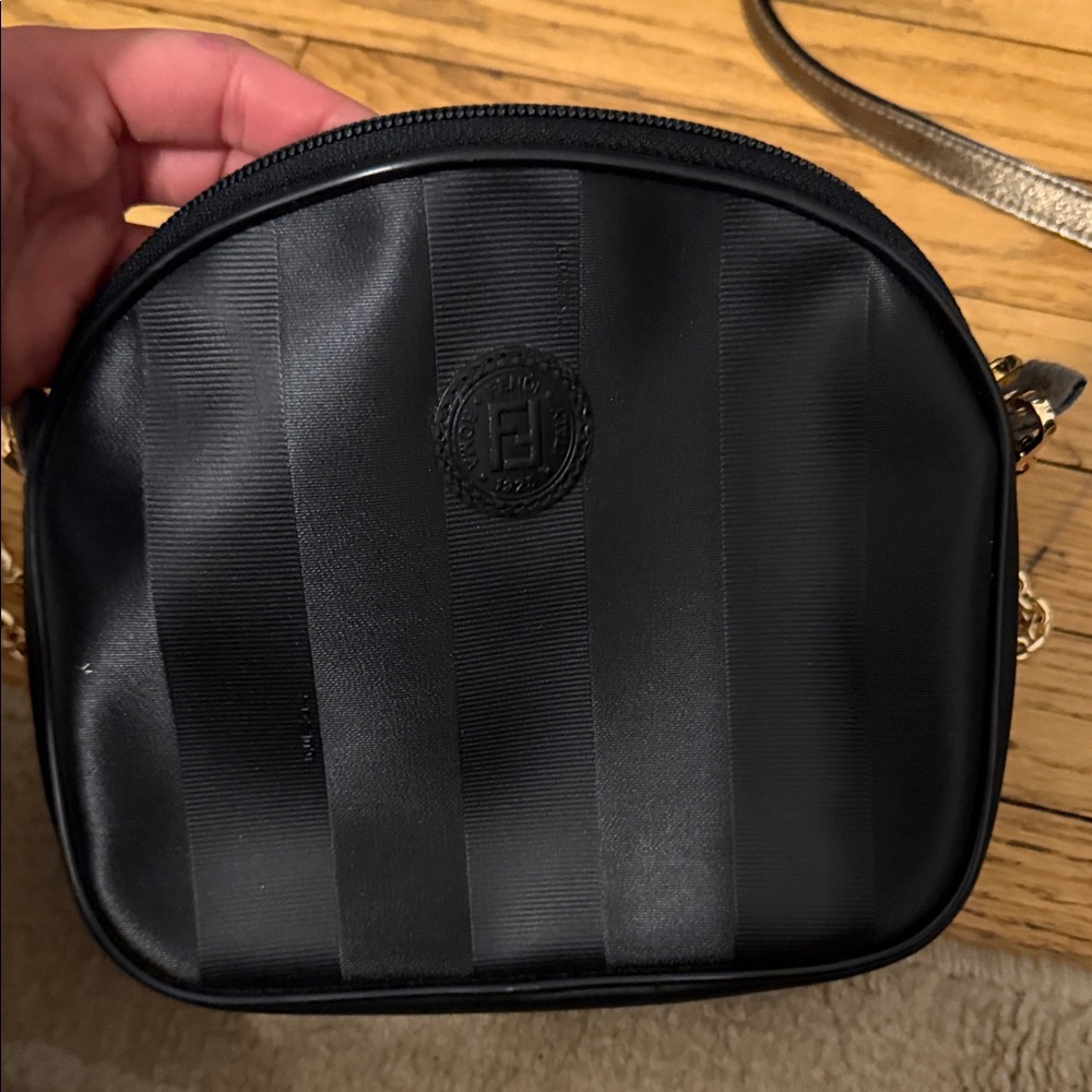 Fendi Black and Gold Crossbody Bag